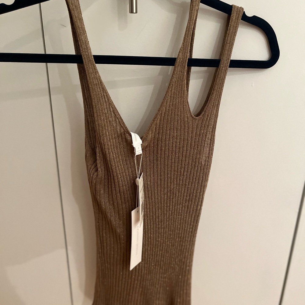 Jonathan Simkhai Metallic Ribbed Tank - Picture 10 of 12
